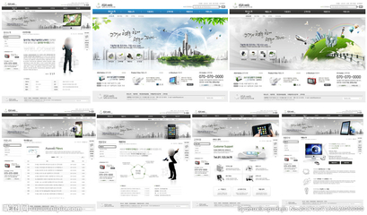 探索暗黑美學(xué) 韓文風(fēng)格互聯(lián)網(wǎng)企業(yè)網(wǎng)站模板設(shè)計(jì)